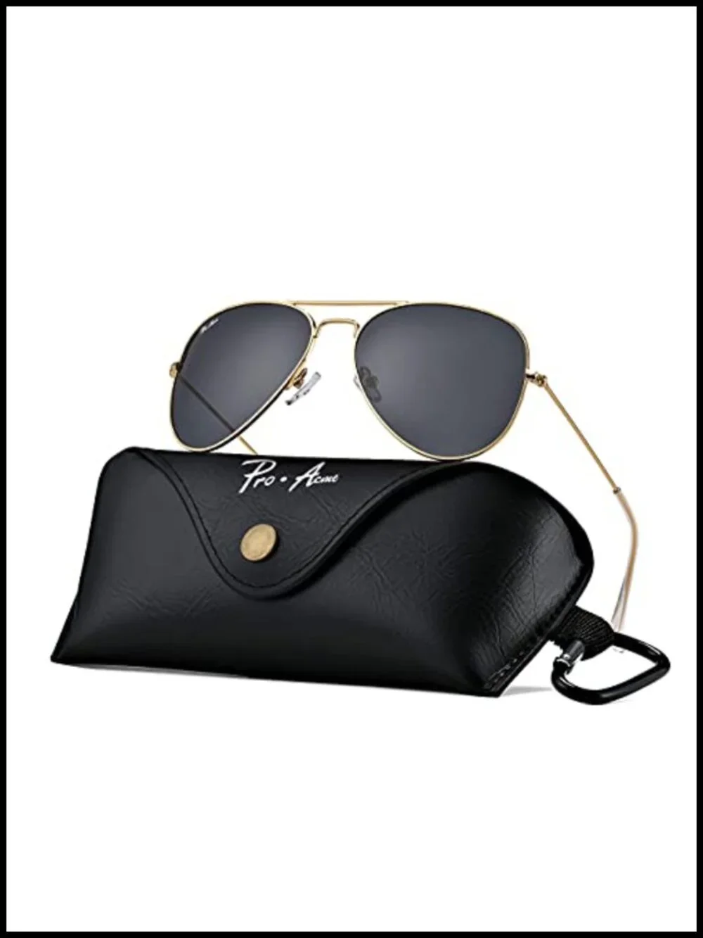 Classic Polarized Aviator Sunglasses Metal Frame UV400 Protection 58mm